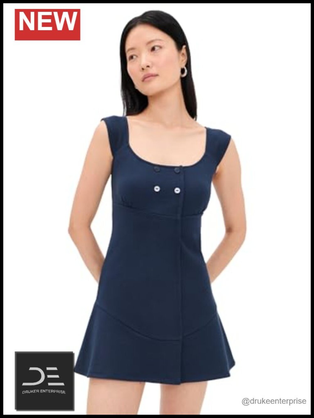 Lightweight French terry mini dress